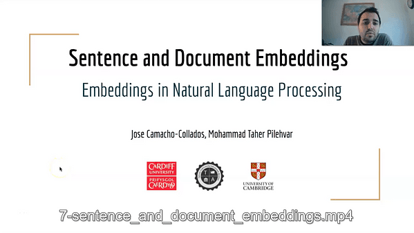 7. Sentence and Document Embeddings