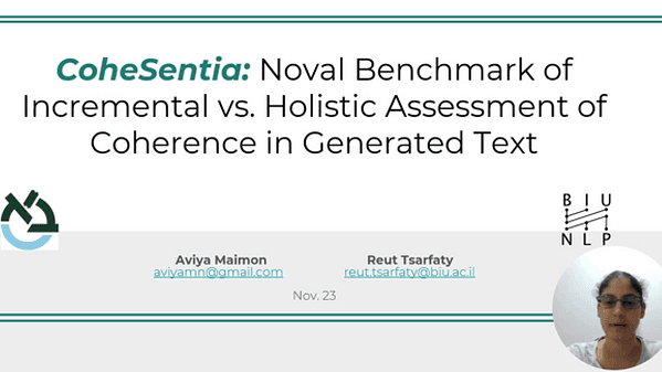 COHESENTIA: A Novel Benchmark of Incremental versus Holistic Assessment of Coherence in Generated Texts