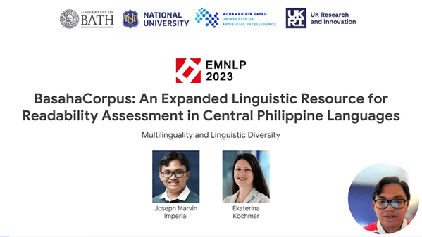 BasahaCorpus: An Expanded Linguistic Resource for Readability Assessment in Central Philippine Languages | VIDEO