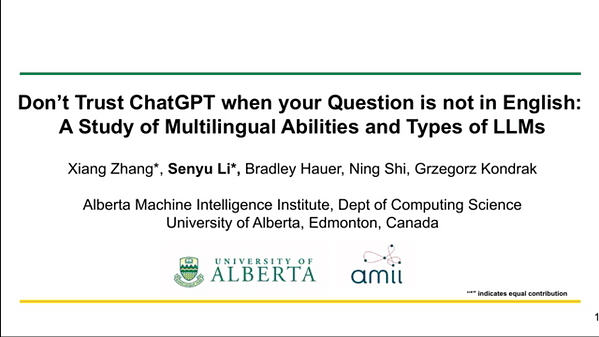 Don’t Trust ChatGPT when your Question is not in English: A Study of Multilingual Abilities and Types of LLMs