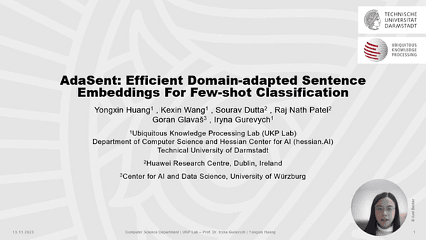 AdaSent: Efficient Domain-Adapted Sentence Embeddings for Few-Shot Classification