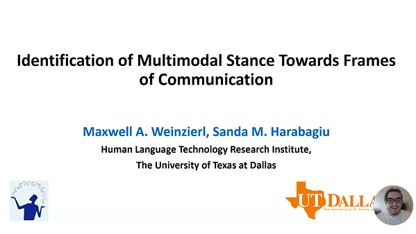 Identification of Multimodal Stance Towards Frames of Communication