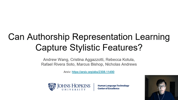 Can Authorship Representation Learning Capture Stylistic Features?