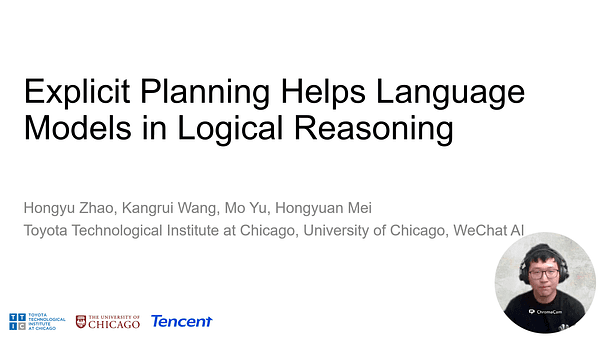 Explicit Planning Helps Language Models in Logical Reasoning
