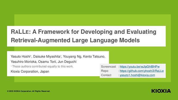 RaLLe: A Framework for Developing and Evaluating Retrieval-Augmented Large Language Models