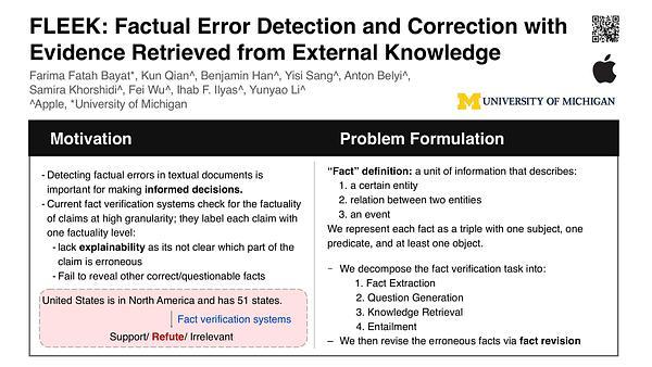 FLEEK: Factual Error Detection and Correction with Evidence Retrieved from External Knowledge