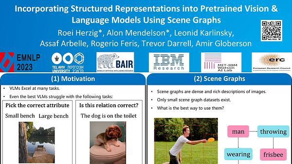 Incorporating Structured Representations into Pretrained Vision & Language Models Using Scene Graphs