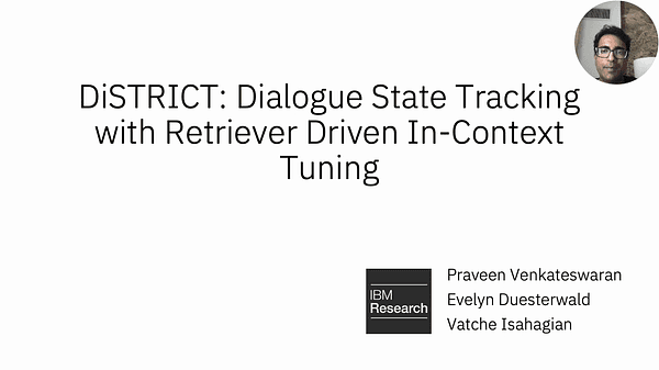 DiSTRICT: Dialogue State Tracking with Retriever Driven In-Context Tuning