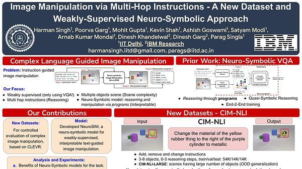 Image Manipulation via Multi-Hop Instructions - A New Dataset and Weakly-Supervised Neuro-Symbolic Approach