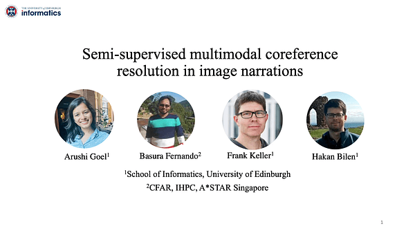 Semi-supervised multimodal coreference resolution in image narrations