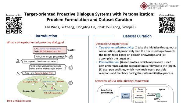 Target-oriented Proactive Dialogue Systems with Personalization: Problem Formulation and Dataset Curation | VIDEO