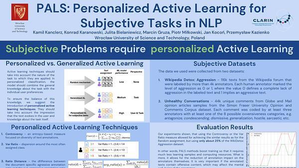 PALS: Personalized Active Learning for Subjective Tasks in NLP | VIDEO