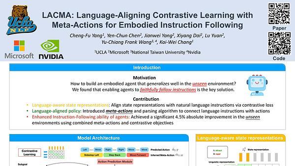 LACMA: Language-Aligning Contrastive Learning with Meta-Actions for Embodied Instruction Following | VIDEO