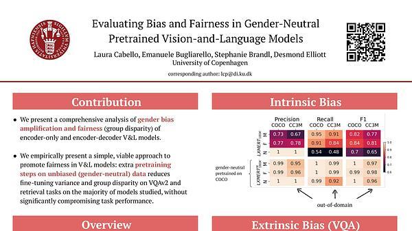 Evaluating Bias and Fairness in Gender-Neutral Pretrained Vision-and-Language Models