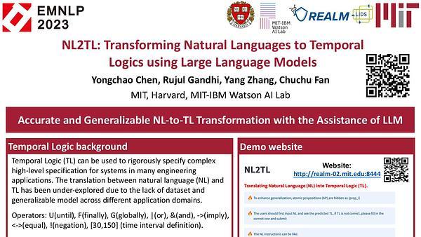 NL2TL: Transforming Natural Languages to Temporal Logics using Large Language Models | VIDEO