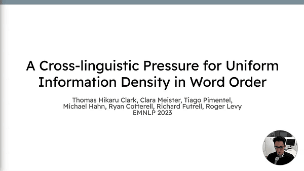 A Cross-Linguistic Pressure for Uniform Information Density in Word Order