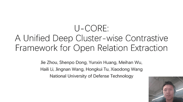 U-CORE: A Unified Deep Cluster-wise Contrastive Framework for Open Relation Extraction