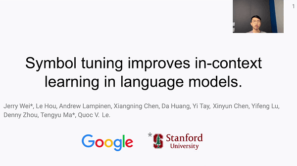 Symbol tuning improves in-context learning in language models