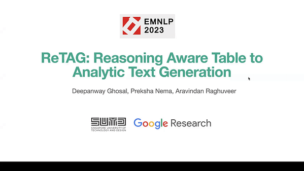 ReTAG: Reasoning Aware Table to Analytic Text Generation