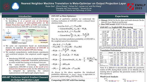 Nearest Neighbor Machine Translation is Meta-Optimizer on Output Projection Layer