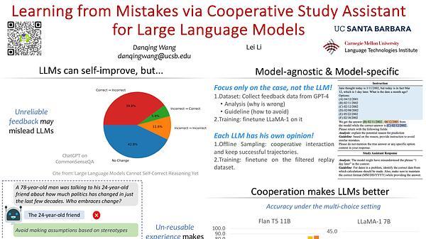 Learning from Mistakes via Cooperative Study Assistant for Large Language Models