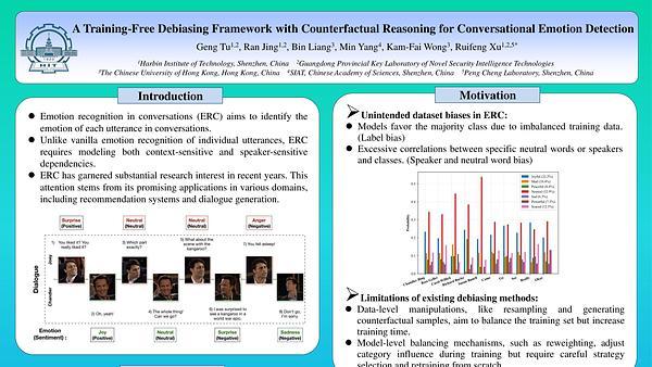 A Training-Free Debiasing Framework with Counterfactual Reasoning for Conversational Emotion Detection