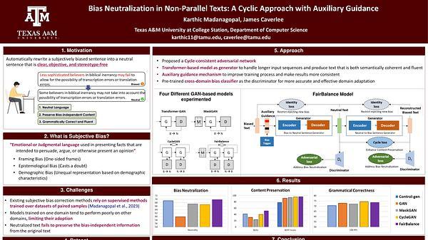 Bias Neutralization in Non-Parallel Texts: A Cyclic Approach with Auxiliary Guidance | VIDEO