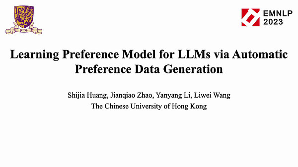 Learning Preference Model for LLMs via Automatic Preference Data Generation