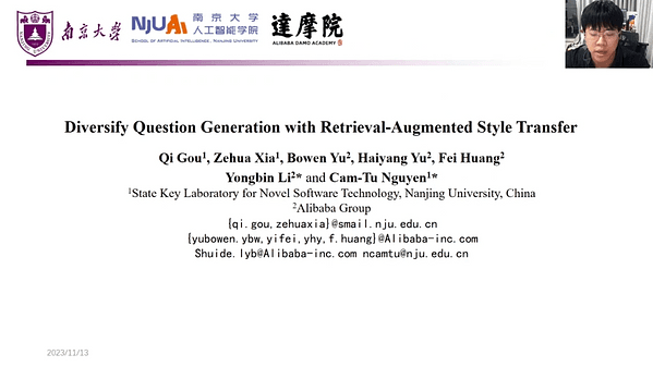 Diversify Question Generation with Retrieval-Augmented Style Transfer | VIDEO