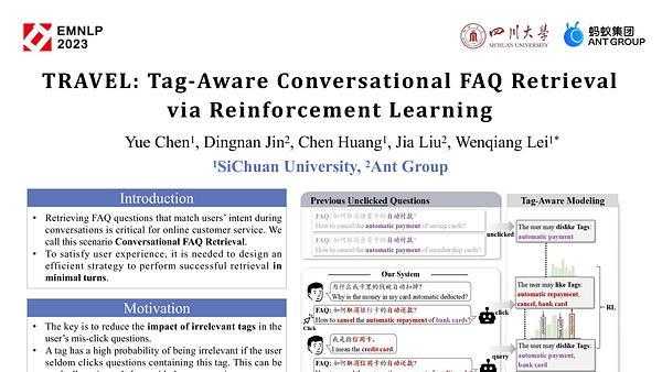 TRAVEL: Tag-Aware Conversational FAQ Retrieval via Reinforcement Learning