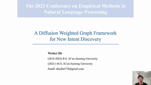 A Diffusion Weighted Graph Framework for New Intent Discovery