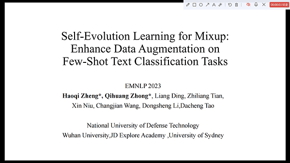 Self-Evolution Learning for Mixup: Enhance Data Augmentation on Few-Shot Text Classification Tasks