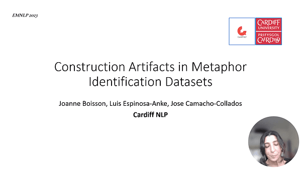 Construction Artifacts in Metaphor Identification Datasets | VIDEO