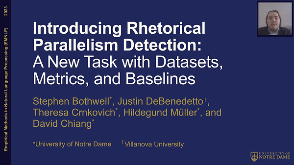 Introducing Rhetorical Parallelism Detection: A New Task with Datasets, Metrics, and Baselines