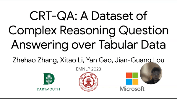 CRT-QA: A Dataset of Complex Reasoning Question Answering over Tabular Data