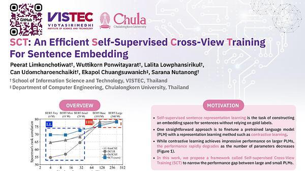 An Efficient Self-Supervised Cross-View Training For Sentence Embedding