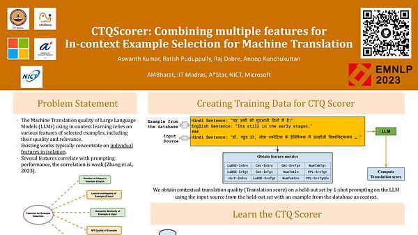 CTQScorer: Combining Multiple Features for In-context Example Selection for Machine Translation