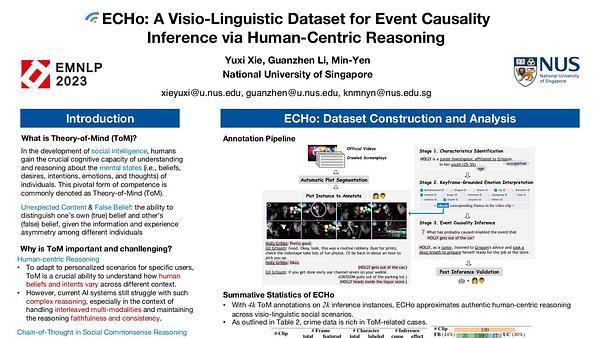 ECHo: A Visio-Linguistic Dataset for Event Causality Inference via Human-Centric Reasoning