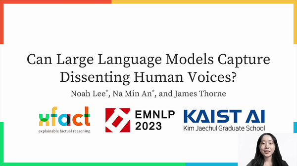 Can Large Language Models Capture Dissenting Human Voices? | VIDEO