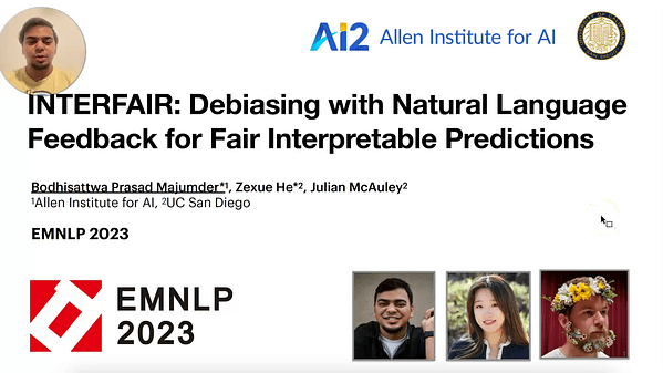 InterFair: Debiasing with Natural Language Feedback for Fair Interpretable Predictions