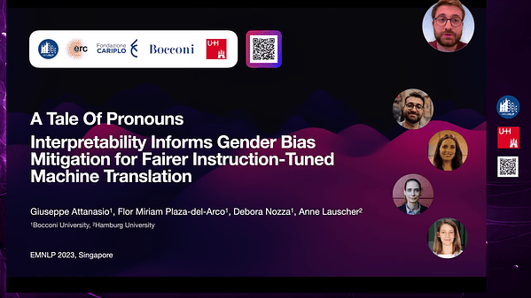 A Tale of Pronouns: Interpretability Informs Gender Bias Mitigation for Fairer Instruction-Tuned Machine Translation | VIDEO