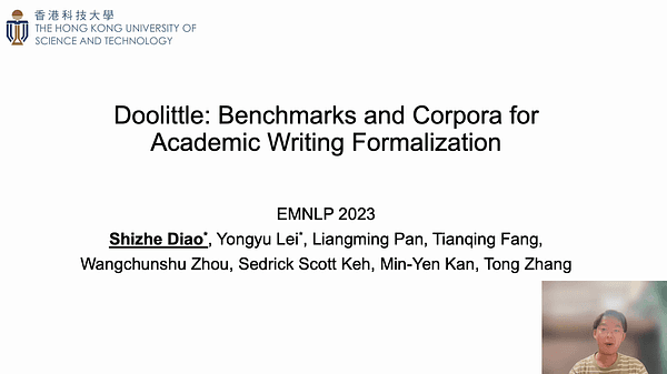 Doolittle: Benchmarks and Corpora for Academic Writing Formalization