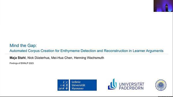 Mind the Gap: Automated Corpus Creation for Enthymeme Detection and Reconstruction in Learner Arguments