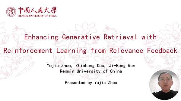 Enhancing Generative Retrieval with Reinforcement Learning from Relevance Feedback | VIDEO