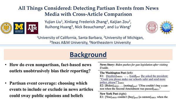 All Things Considered: Detecting Partisan Events from News Media with Cross-Article Comparison