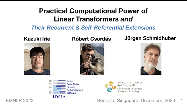 Practical Computational Power of Linear Transformers and Their Recurrent and Self-Referential Extensions