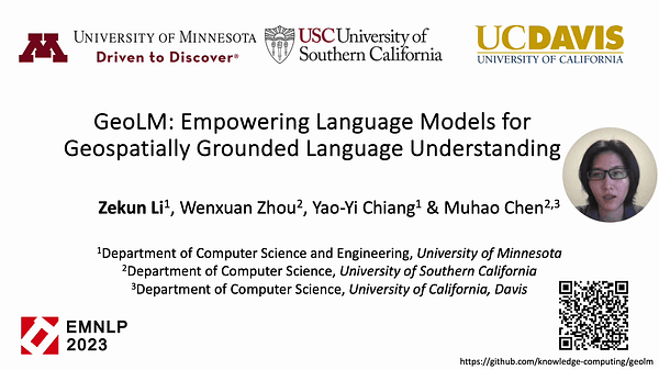 GeoLM: Empowering Language Models for Geospatially Grounded Language Understanding | VIDEO