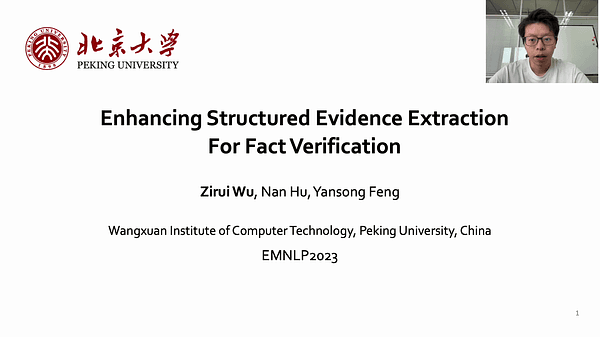 Enhancing Structured Evidence Extraction for Fact Verification | VIDEO