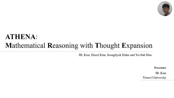 ATHENA: Mathematical Reasoning with Thought Expansion