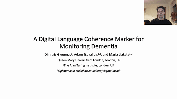 A Digital Language Coherence Marker for Monitoring Dementia